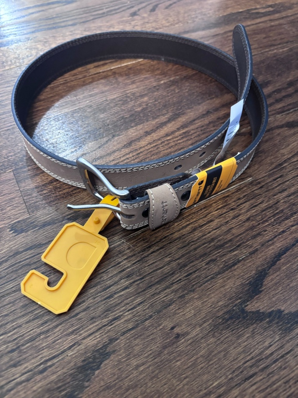 Carhartt Men's Work Belt in Brown with Contrast Stitching